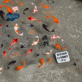 Spring Summer Nail Art Stickers 5D Embossed Nail Decals for Acrylic Nails Black Red Koi Fish Nail Stickers for Nail Art Self Adhesive Nail Design Supplies for Women Girls