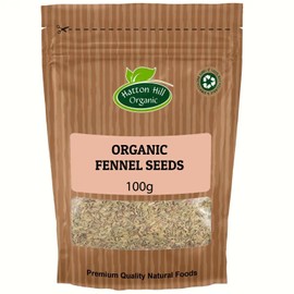 Organic Fennel Seeds 100g by Hatton Hill Organic | Aromatic & Sweet, Ideal for Cooking, Baking, and Teas - 100% Pure & Natural