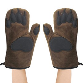 1 Pair Bear Oven Insulation Gloves Oven Mitts Anti Scald Cooking Gloves Kitchen Tools