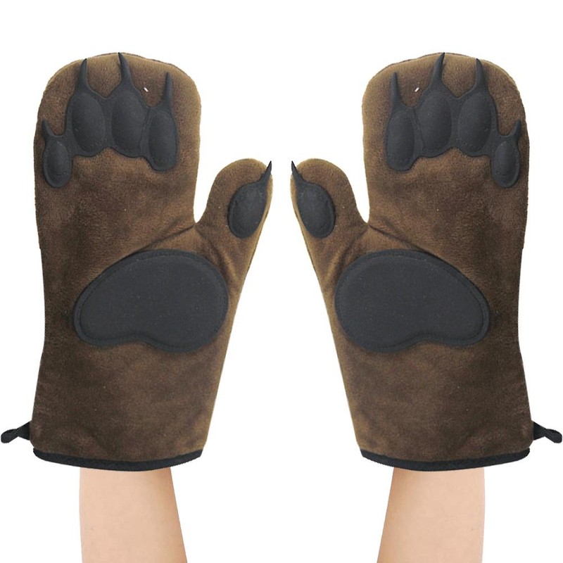 1 Pair Bear Oven Insulation Gloves Oven Mitts Anti Scald