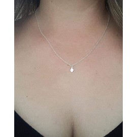 Choker Necklace with Evil Eye 925 Sterling Silver Necklace - Hamsa Necklace Charm Hand of Fatima Pendant - Evil Eye Jewellery for Women 16 Inches + Extension