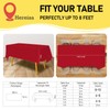 Hereisa Red Plastic Tablecloths 2 Pack Ruby Disposable Table Covers