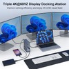 USB C Docking Station Triple Display Dual HDMI + DP