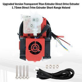 Areyourshop Upgraded Version Transparent Titan Extruder Direct Drive Extruder 1.75mm Direct Drive Extruder Short-Range Hotend Fit for ENDER3/ENDER3S/ENDER3PRO/Ender-3V2 24V/Aquila