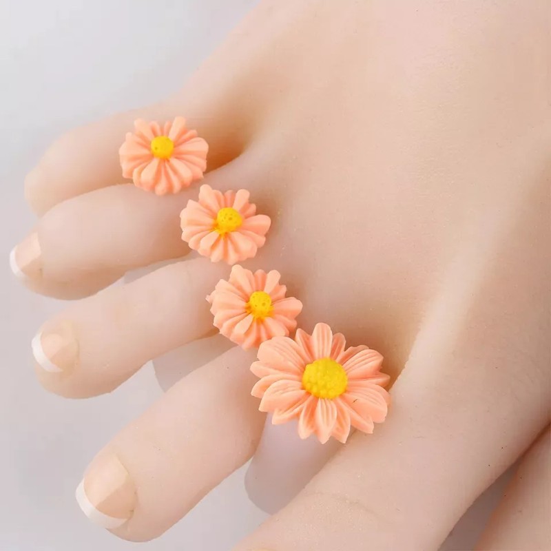 Jelly Therapy Spa Separadores Dedos Silicón Flores, Pedicura, Manicura,