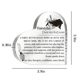 Hair Stylist Appreciation Gifts for Women Men Inspirational Desk Sign Decor for Home Office Hairstylist Birthday Gift for Hairdresser Gifts for Women Men Acrylic Hairstylist Plaque Decoration