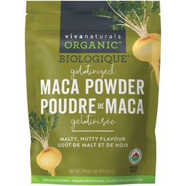 Viva Naturals Viva Naturals Organic Maca Powder, 1lb (16 oz) - Gelatinized Maca Root Powder Organic - Vegan and Kosher Peruvian Maca Superfood - Certified Organic, Gluten-Free & Non-GMO - Resealable Bag
