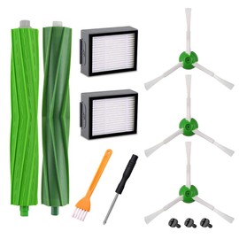 APZOVO Replacement Parts for iRobot Roomba E & I Series i7 i7+ i3 i3+ i4 i4+ i6 i6+ i8 i8+ E5 E6 E7, Accessories with 2 Multisurface Rubber Brushes, 2 HEPA Filters, 3 Side Brushes