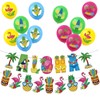 Hawaii Tropical Decorations Hawaiian Party Pack,1pcs Aloha Hawaii Banner and
