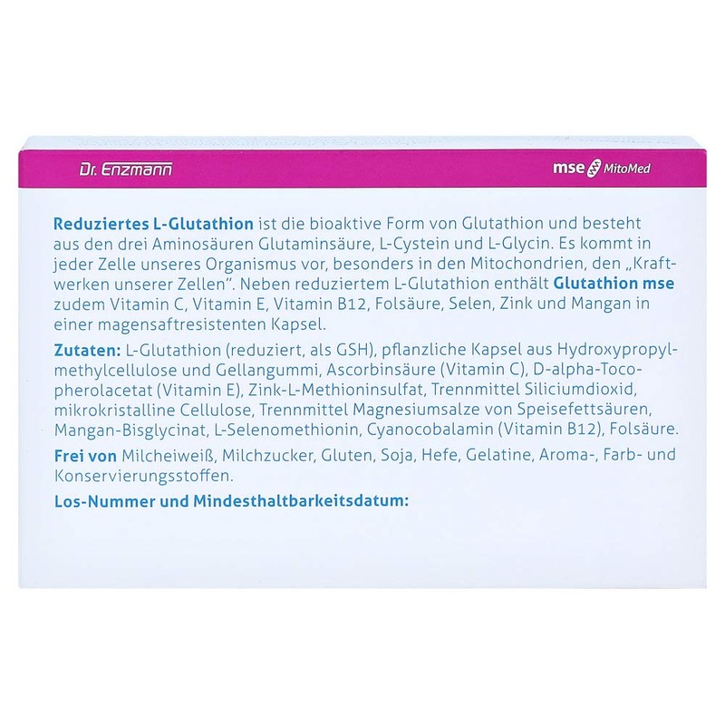 Glutathione MSE Enteric Resistant Capsules