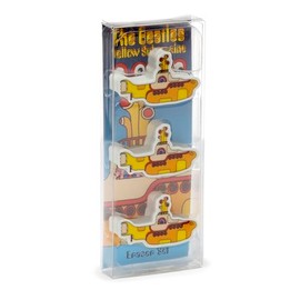 Puckator The Beatles Yellow Submarine 3 Piece Eraser Set - Rubber Erasers Stationery Set - Party Bag Fillers for Girls and Boys - Erasers Multipack - Pencil Rubbers - Cool Kids School Rubbers