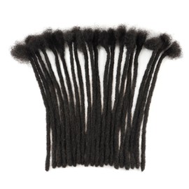 IIFLYDSFA 10 Inch 20 Strands loc Extensions Human Hair for Men/Women 0.6cm Thickness Human Hair Dreadlock Extensions Can Be Dyed and Bleached Soft Dreadlocks