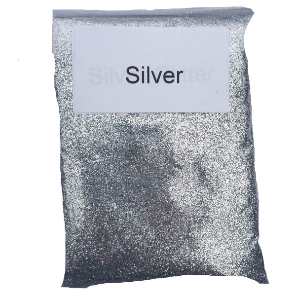 100g Fine Silver Craft Glitter Perfect for Arts & Crafts