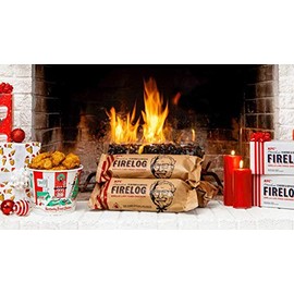 KFC Limited-Edition 11 Herbs & Spices Fire Starter Log by Enviro-Log - 100% Recycled Wax Cardboard Fire Log 2 Pack