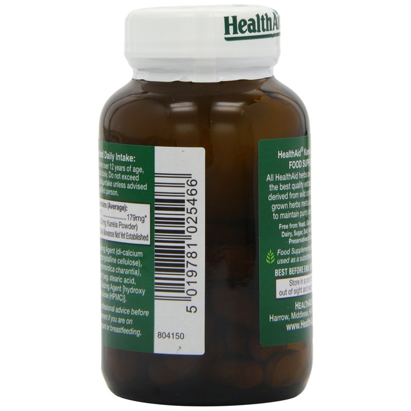HealthAid Karela Extract 1250 mg - 60 Tablets