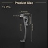 sourcing map 12pcs Valance Clips, 2.5in Clear Plastic Valance Hidden