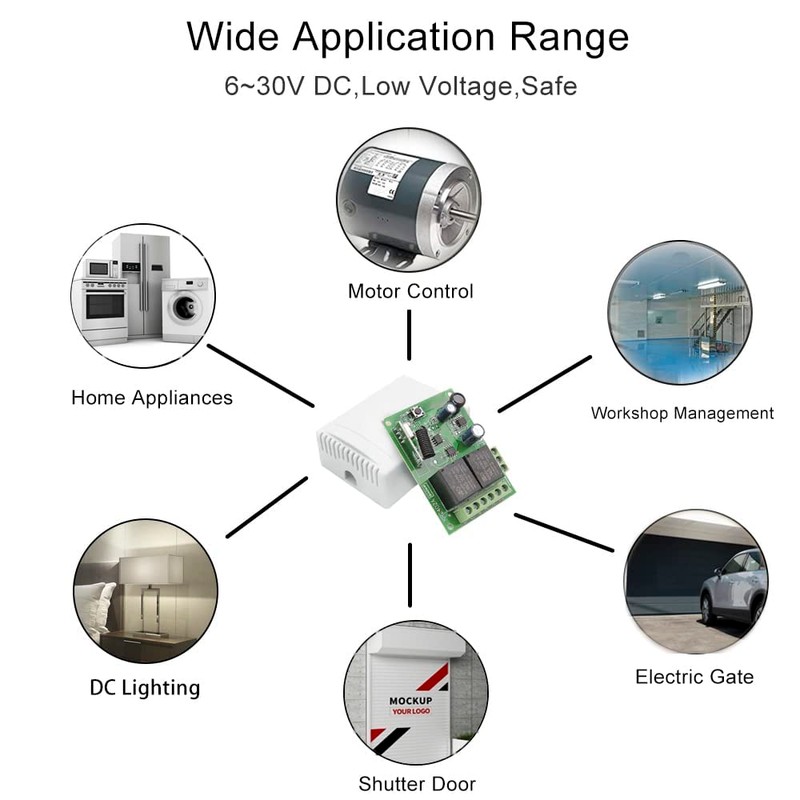 QIACHIP 12V 24V Wireless RF Remote Control Relay Switch Universal