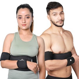 Wonder Care - Left Right Shoulder Immobiliser Arm Sling Elastic Brace for Clavicle Collar Bone Dislocation Subluxation Shoulder Stabiliser Compression Brace After Rotator Cuff Surgery - Black Size 6