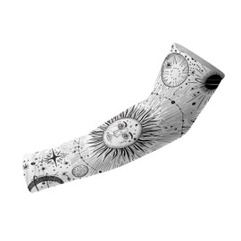 Generic Moon Art Gardening Cooling Arm Sleeves for Women Men, UV Sun Protection Compression Sleeves Cover for Outdoor Sport Travel - L