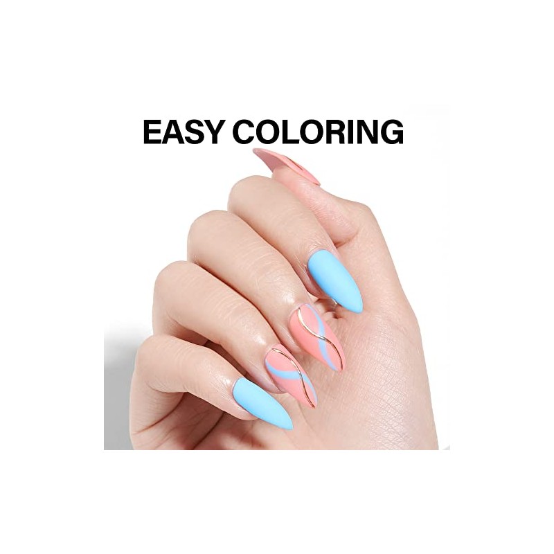 AILLSA Puntas de uñas Stiletto - Puntas de uñas de