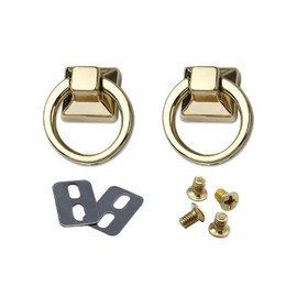 GOODCHI Handle Metal Fittings, Set of 2, Shoulder Strap, Handle, Fasteners, Leather Crafts, Metal Fittings, Parts, Inner Diameter 0.7 inches (18 mm) (Gold)