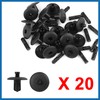 A ABSOPRO 20pcs Plastic Rivet Car Fender Push-Type Fastener Clips