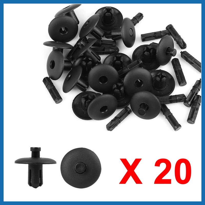 A ABSOPRO 20pcs Plastic Rivet Car Fender Push-Type Fastener Clips