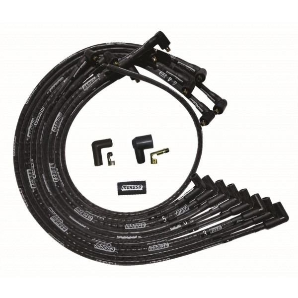 Moroso 51529 Wire Set Ultra SBC Under Header 90 Sleeved,