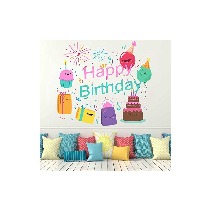 Wallstick Birthday Celebration wallsticker (Vinyl 60 cm x 55 cm)