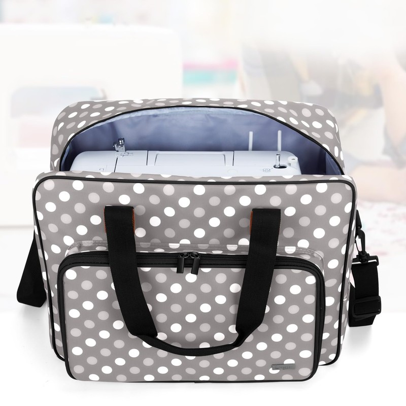Luxja Sewing Machine Tote Bag with Sewing Accessory Storage, Cushioned,