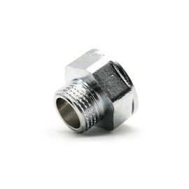 DOJA Barcelona Reducer female - male thread | adapter 3/4 to 1/2 | pipe connector | chrome-plated brass | connection for shower hose, shower head with hose, washing machine drain, garden tap, tap