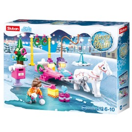 Sluban M38-B0889C Town-New Year Series Horse and Sleigh, Multi-Colour, One Size