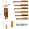 Bamboo Wind Chimes Outdoor,Wooden Wind Chimes with Melody Deep Tone,30"