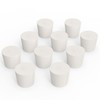 FunChem Pack of 10 Solid Rubber Stoppers Size 6# White