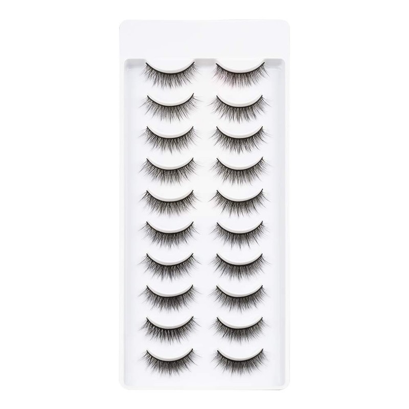 EMEDA 10 Styles False Eyelashes, Natural False Eyelashes, Set of