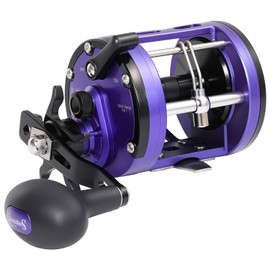 Sougayilang Trolling Reel, Smooth Powerful Boat Fishing Ocean Reel, Saltwater Level Wind Reels for Catfish, Musky, Sea Bass, Salmon-ZR