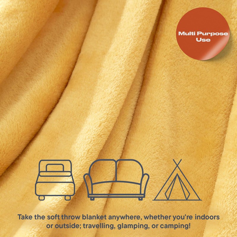 Brentfords Super Ultra Soft Flannel Fleece Blanket Throw Over Large