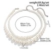 Chunky Pearl Necklace Choker for Women Big White Imitation Pearl