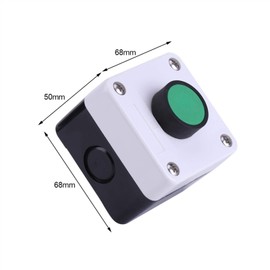 TOPINCN Green Push Button Switch Weatherproof Push Button Switch Station Box One Button Control for Gate Opener
