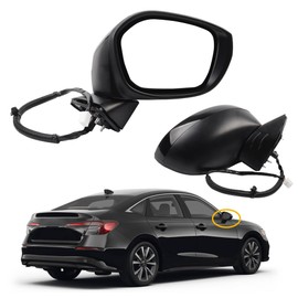 Dasbecan Passenger Right Side Mirror Compatible with 2022-2025 Honda Civic With Power Glass, Manual Folding, Match to Crystal Black Pearl Replaces# HO1320350 76208T20A01 (3Pins)