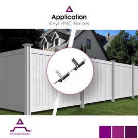 Advantage Industries Stainless-Steel Self-Closing Gate Hinge “Long Leg” | Horizontal Adjustable | Enclosed Spring | Tight Hinge Tolerance | 2-Side Gate Attachment | Vinyl/PVC Gate (Pair) – Black