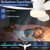 Glowall Small Ceiling Fan with Lights, 32 Inch Flush Mount