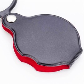 3pcs Mini Magnifying Glass 10X Folding Pocket Magnifier 50mm Loupe with Rotating Protective Cover for Reading Maps, Lables, Crafts