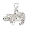 Solid 925 Sterling Silver Pig Pendant Charm (24mm x 15mm)
