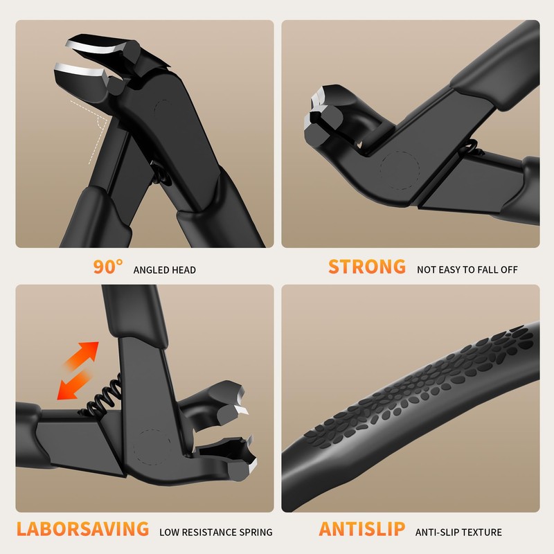 ZIZZON Ergonomic Non-Slip Long Handle Nail Clippers for Seniors –