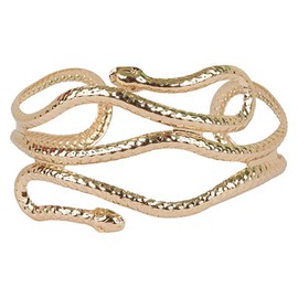 PPX Collection Metallic Snake Shape arm Cuff for Women & Girls Fashion Chic Egypt Cleopatra Swirl Snake Arm Cuff