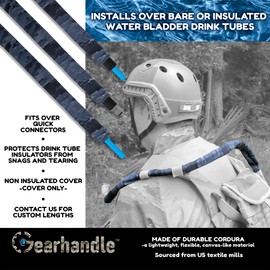 A-TACS Non-Insulated Drink Tube Sleeve. Camo Your Tactical Hydration Backpack Bare or Insulated Water Bladder Drink Tube Hose Covers. (36" Inches, A-TACS LE-X)