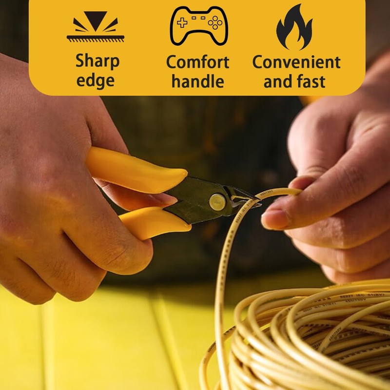 XOXVURI 1 x Side Cutters, Small, Mini Cable Cutter, Electronic