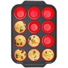 BRONYPRO Silicone Muffin Pan with Metal Frame, Egg Bite Maker