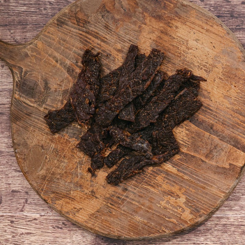 Mahogany Smoked Meats: Peppered Brisket Jerky - 16oz